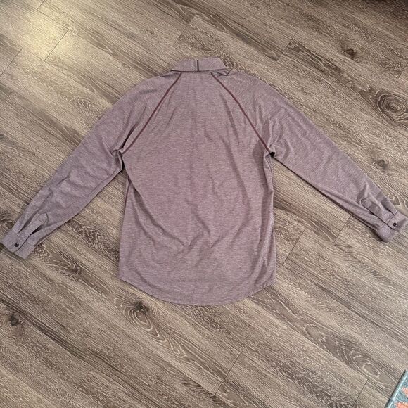 Lululemon Rival Button Up Silver Heathered Black Cherry - Picture 8 of 8